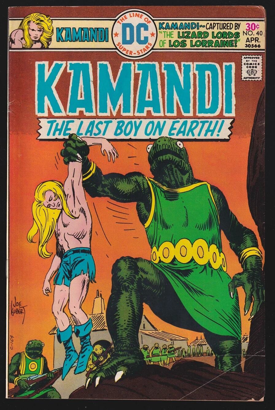 Kamandi Last Boy on Earth #40 April 1976 DC Comics Lizard Lords of Los Lorraine!